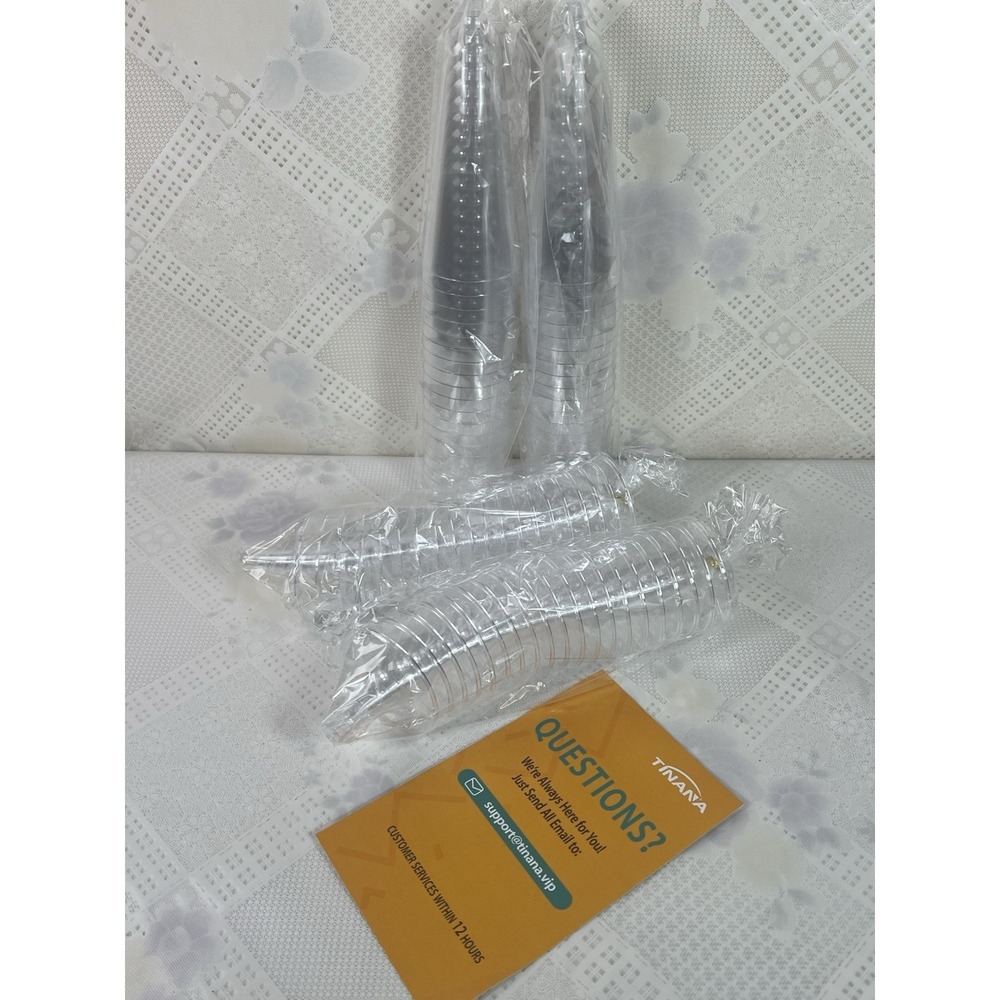 Plastic Champagne Flutes 40 Pack Disposable Champagne Glasses‎ 5oz Clear Plastic
